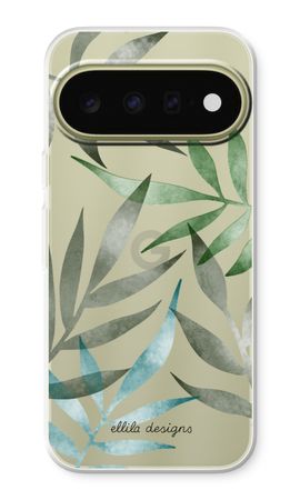 Tropical watercolor leaves