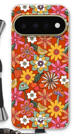 Retro Blumen - Rot