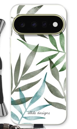 Tropical watercolor leaves