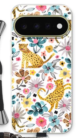 Tigres et fleurs
