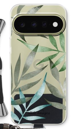 Tropical watercolor leaves