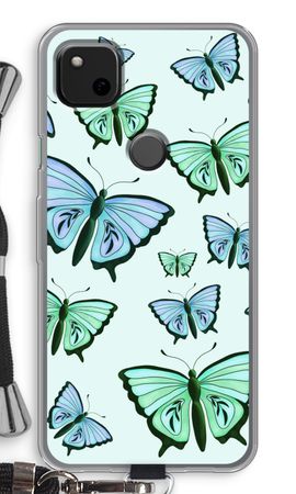 Papillons bleus et verts