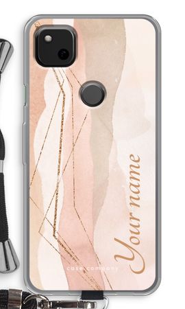 Gold Lines Namecase - Blush