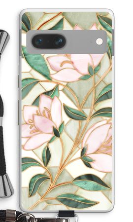 Orange stained glass flower