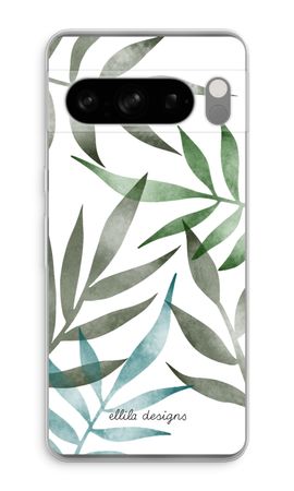 Tropical watercolor leaves