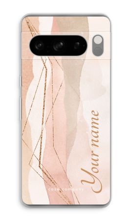 Gold Lines Namecase - Blush