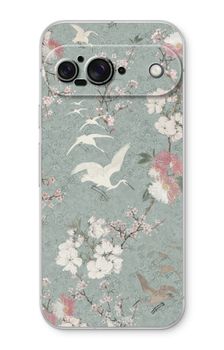 Japanese crane birds blossom