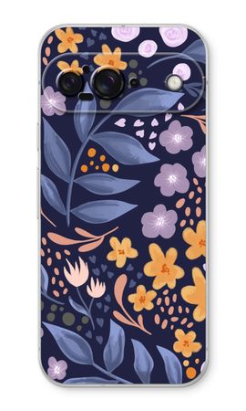 Flowers with blue leaves