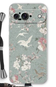 Japanese crane birds blossom