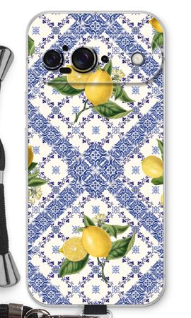 Blue tiles and lemons