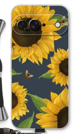 Sunflower and bees