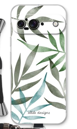 Tropical watercolor leaves