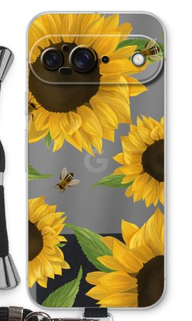 Sunflower and bees