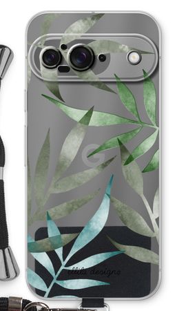 Tropical watercolor leaves