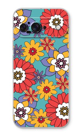 Retro Flowers - Blue