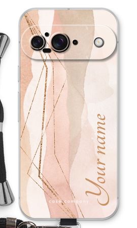 Gold Lines Namecase - Blush