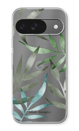 Tropical watercolor leaves