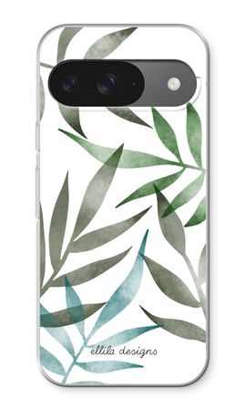 Tropical watercolor leaves