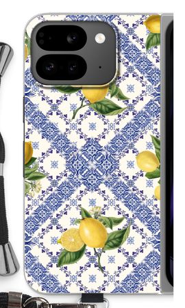 Blue tiles and lemons