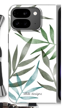Tropical watercolor leaves
