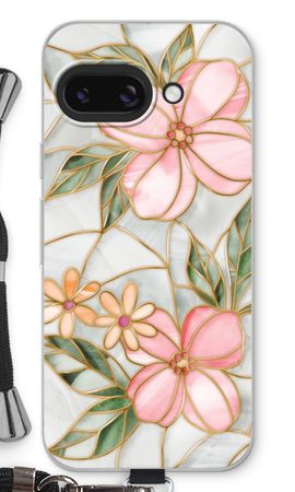 Orange stained glass flower