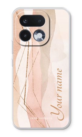 Gold Lines Namecase - Blush