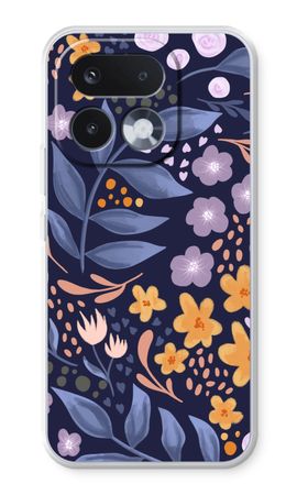 Flowers with blue leaves
