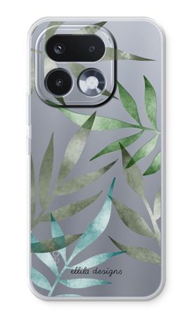 Tropical watercolor leaves