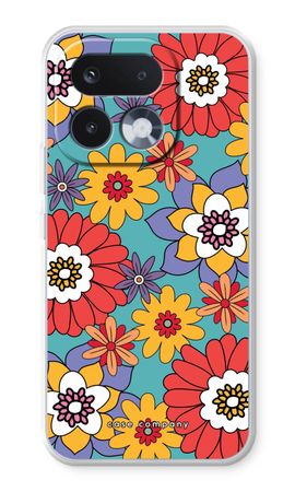 Retro Flowers - Blue