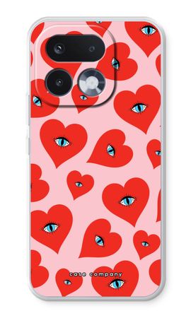Red heart eyes