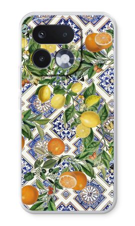 Blauwe tegels, citroenen en appelsienen