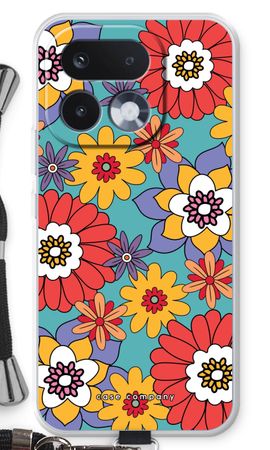 Retro bloemen - Blauw