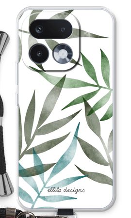 Tropical watercolor leaves