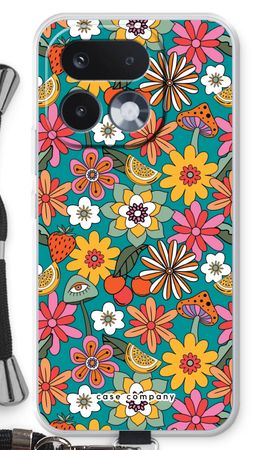 Retro Bloemen N°2 - Blauw