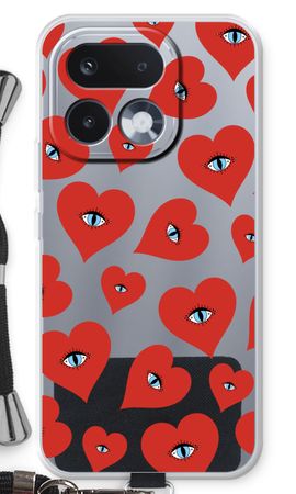 Red heart eyes