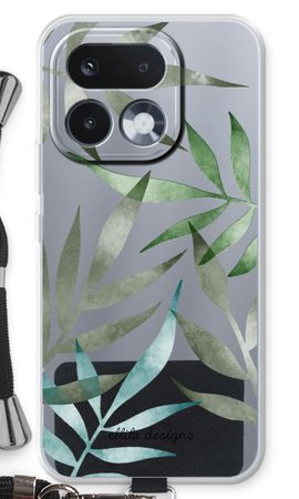 Tropical watercolor leaves