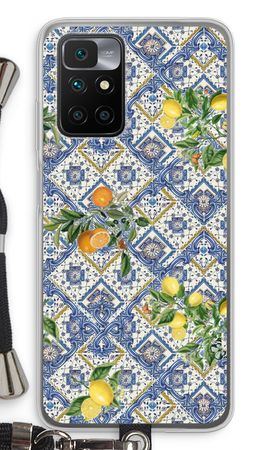 Blue tiles, lemons and oranges - small