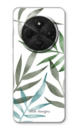 Tropical watercolor leaves