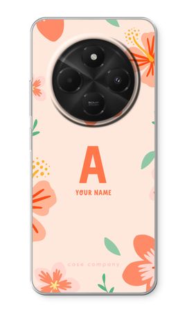 Tropical Pink Flowers Monogram
