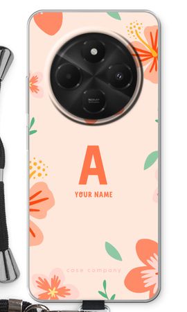 Tropical Pink Flowers Monogram