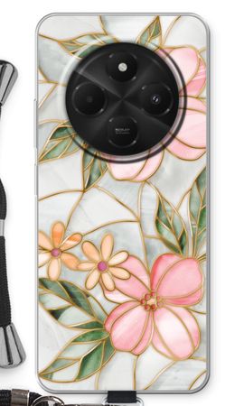 Orange stained glass flower