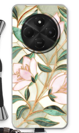 Orange stained glass flower