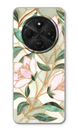 Orange stained glass flower