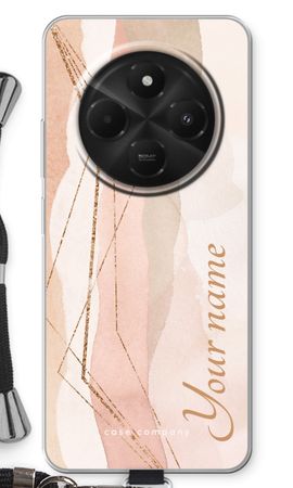 Gold Lines Namecase - Blush