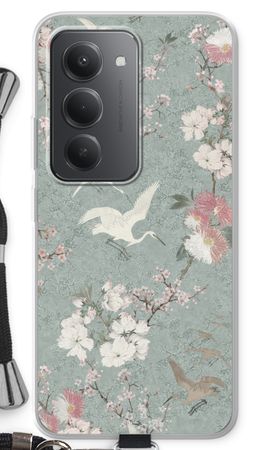 Japanese crane birds blossom