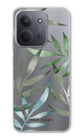 Tropical watercolor leaves