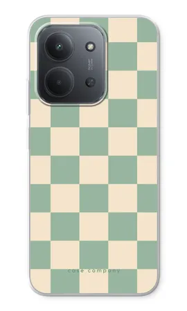 Checkered Mint, Xiaomi Redmi 15C 4G soft hoesje