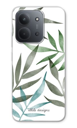 Tropical watercolor leaves