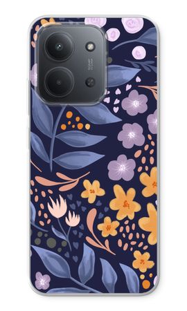 Flowers with blue leaves