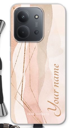 Gold Lines Namecase - Blush